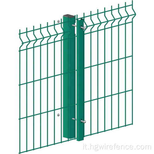 Fence a maglie di filo saldato 4x4 rivestito in PVC